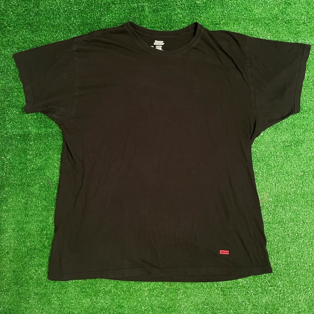 MENS SUPREME X HANES TAGLESS T-SHIRT